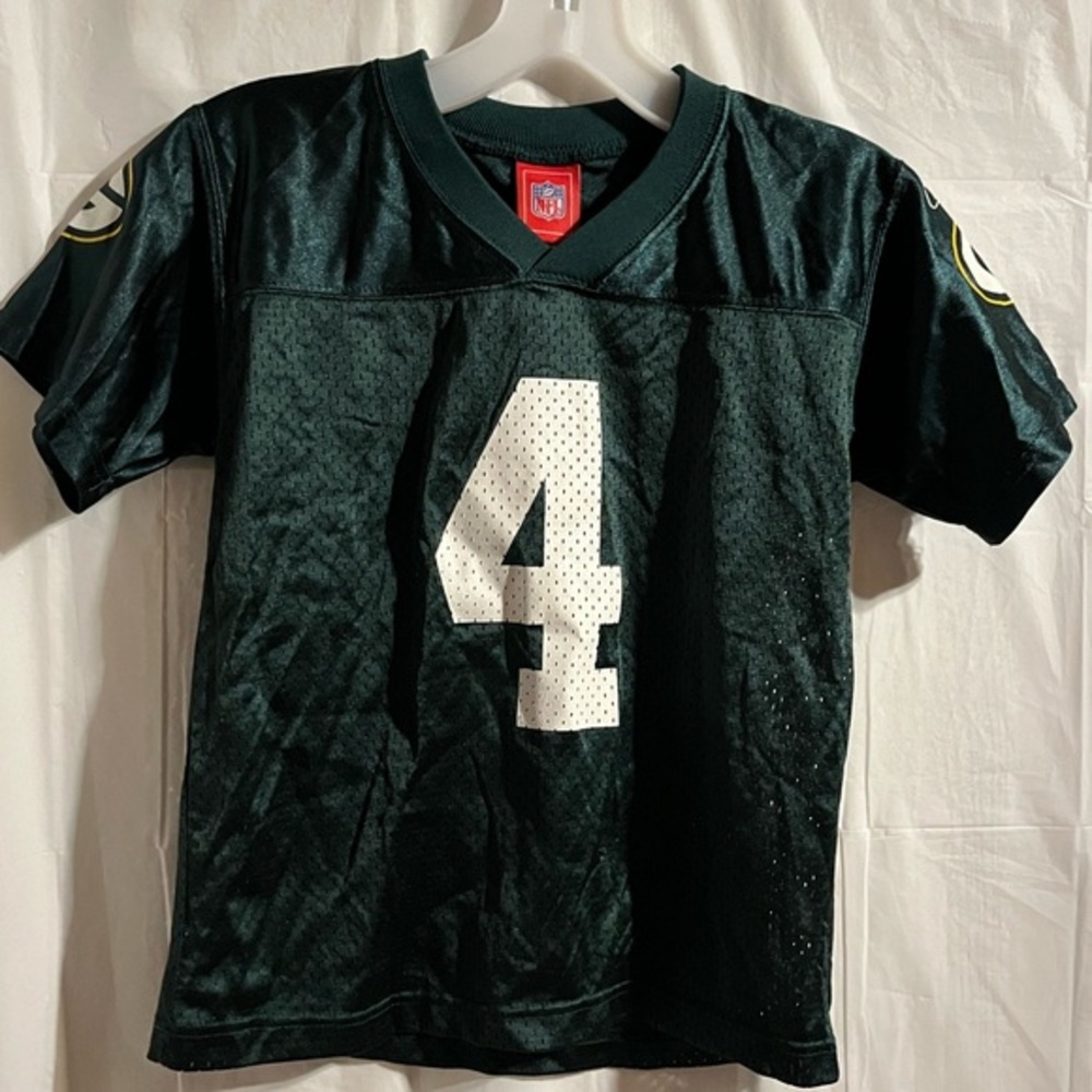 Green Bay Packers Kids Brett Favre Jersey Kids Sz‎ Large NFL Football Fan Green